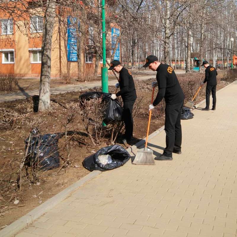 Уборка листьев в Россоши